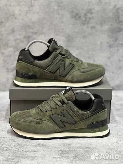 Кроссовки летние New Balance 574 хаки