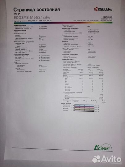 Лазерный мфу Kyocera Ecosys M5521cdw(WiFi)