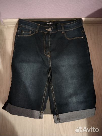 Бриджи джинсовые