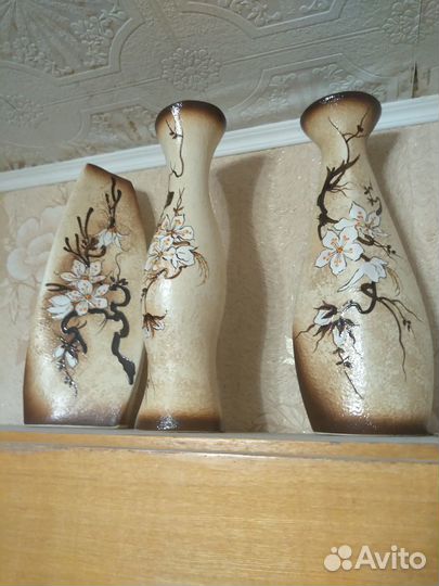 Три вазы интерьерные
