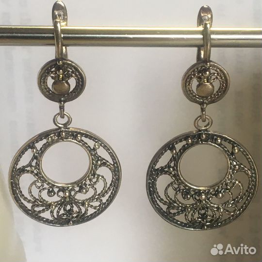 Серьги серебро