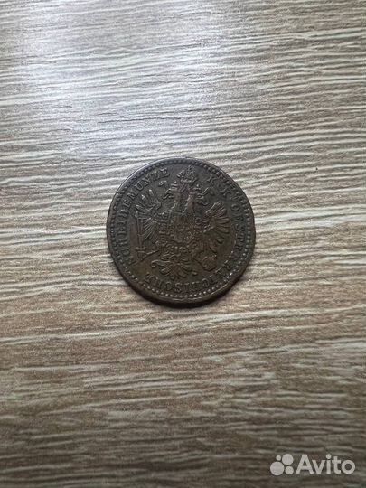 Монета 1 Крейцер 1860г