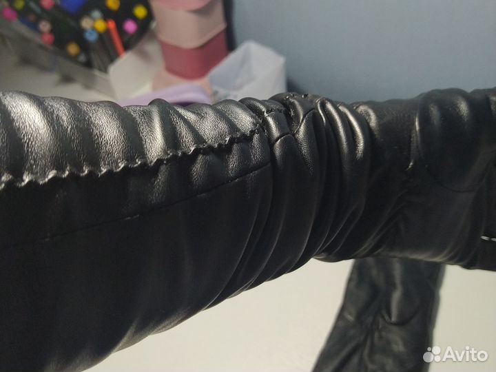 Перчатки женские натуральная кожа длинные