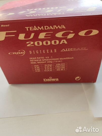 Катушка daiwa fuego 2000A 2010года новая