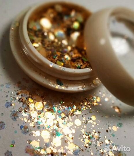 Блестки в баночке для дизайна в ассортименте
