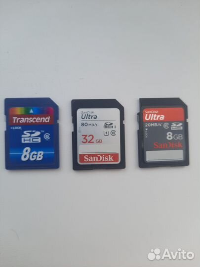 SD-карты (32, 8, 8 гб)