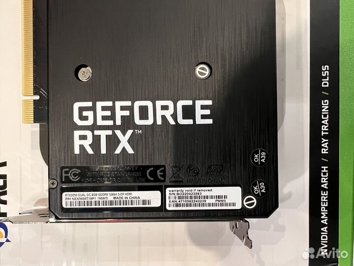 Видеокарта Palit GeForce RTX 3050 8GB Dual
