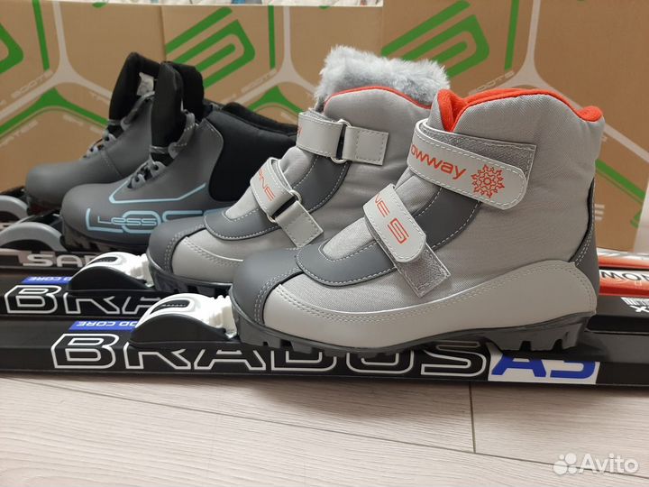 Лыжи с креплением NNN,лыжные ботинки