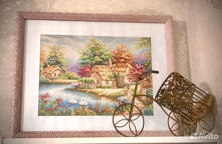 Картина вышивка крестом ручная работа