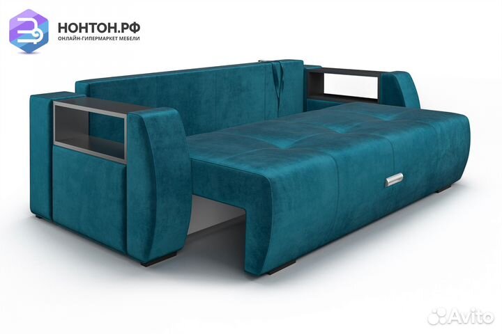 Диван еврокнижка Мальтида сине-зеленый