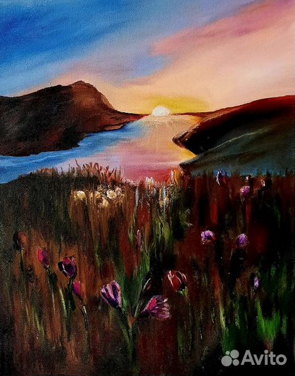 Картина маслом на холсте пейзаж