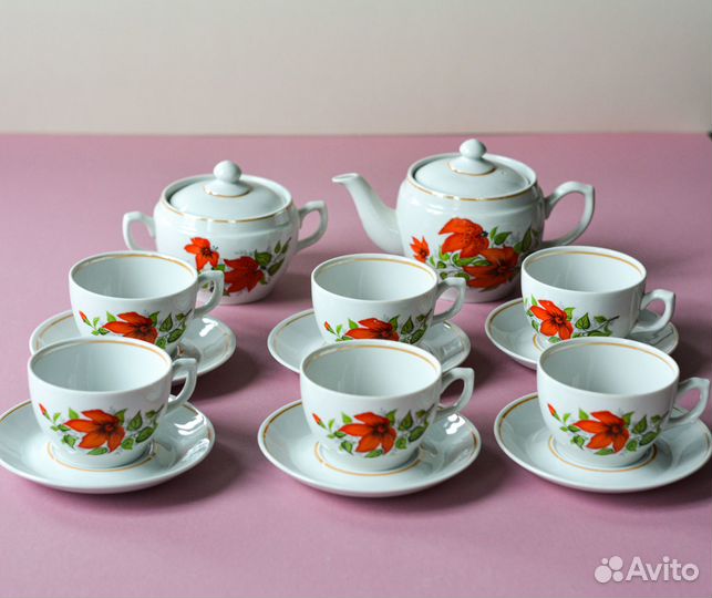Советский винтажный чайный сервиз кофейный разные