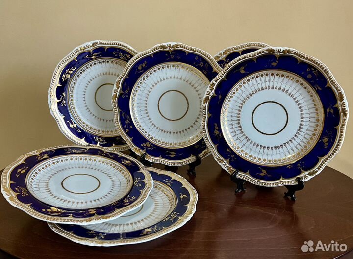 Антикварная тарелка. Кобальт. Англия