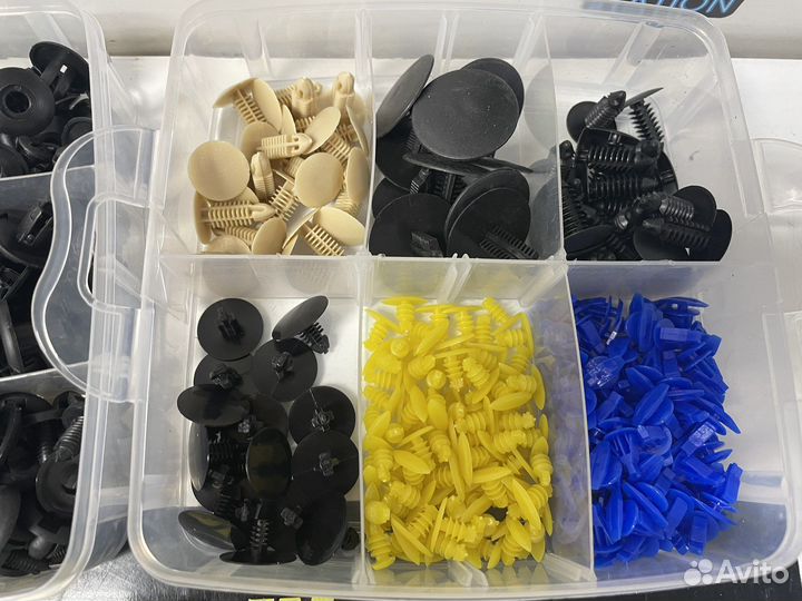 Клипсы пистоны для Обивки Салона Авто Набор 650 шт