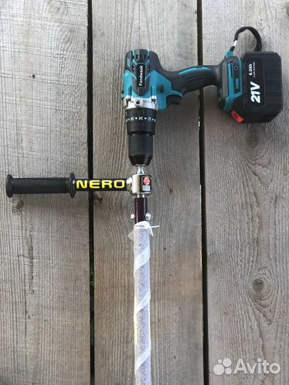 Электробур-шуруповерт для рыбалки nero