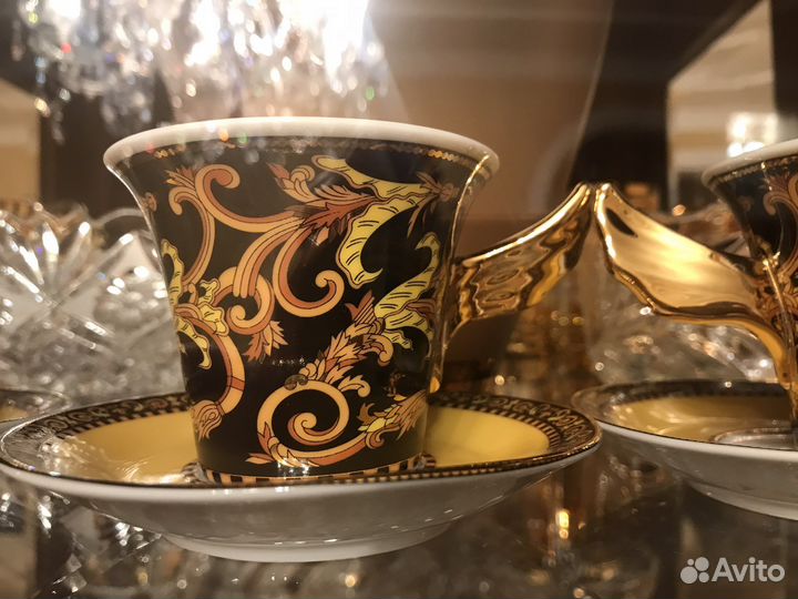 Версаче Чайно-кофейные чашки с блюдцем