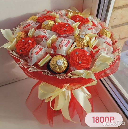 Букеты из конфет, чая, игрушек