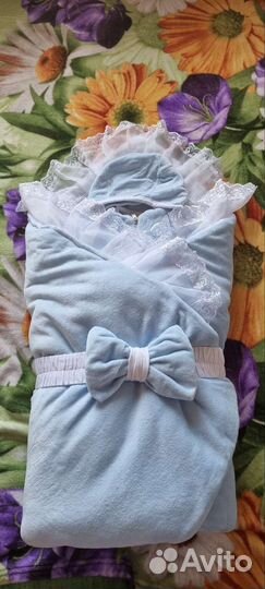 Конверт на выписку зимний для мальчика