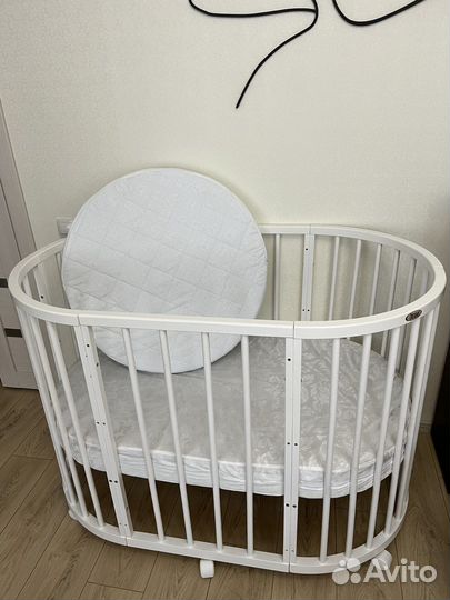 Детская кроватка трансформер круглая