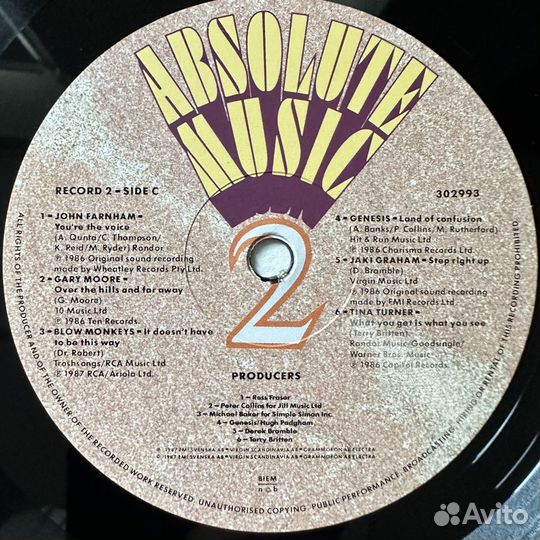 Сборник Absolute Music 2 2LP (Швеция 1987г.)