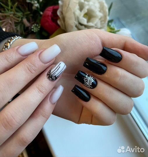 Маникюр.Наращивание ногтей.покрытие гель лаком