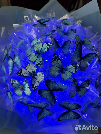 Букет из бабочек светящийся