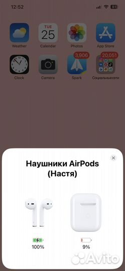 Наушники apple airpods 2 оригинал