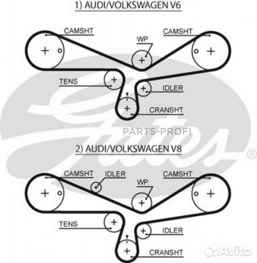 Gates 5493XS Ремень грм VAG A4/A6/Passat V 2,4-2,8 Gates