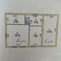 Дом 54 м² на участке 15 сот.