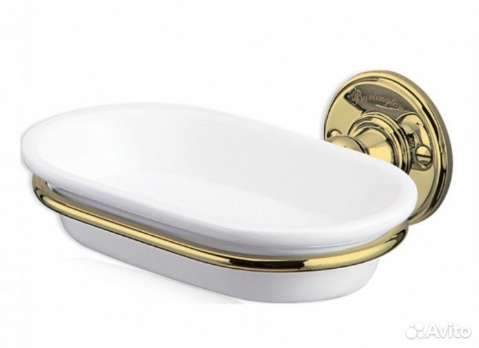 Мыльница Burlington A1 GOL золото/белый