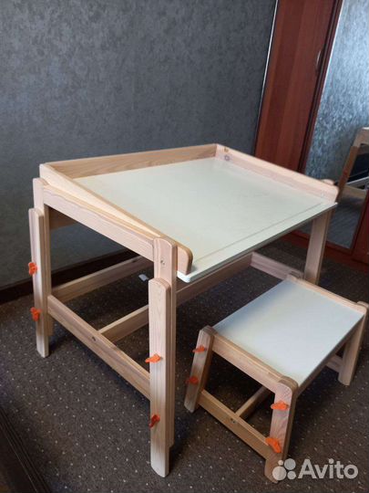 Детский стол и стул для малышей растущий IKEA
