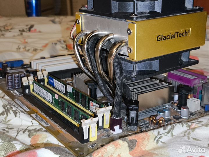 Материнская плата 775 Asus P5KPL Xeon DDR2 Кулер