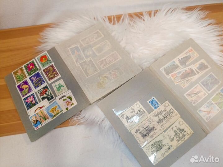 Кляссер в с марками 70-80 годов 2 альбома марок
