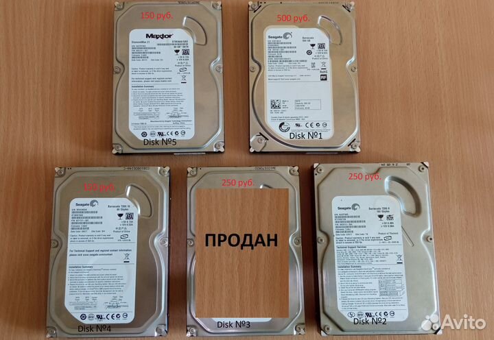 Жесткие диски SATA и IDE для компьютера