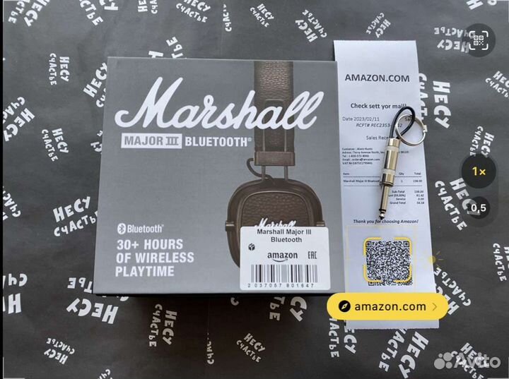 Marshall major 3 bluetooth коричневые #новые