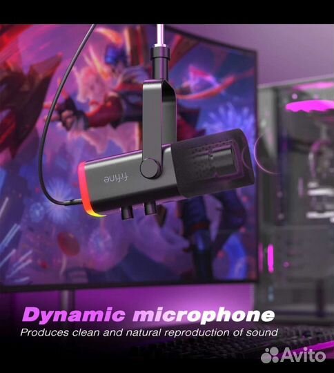 Динамический студийный микрофон Fifine AM8 USB/XLR