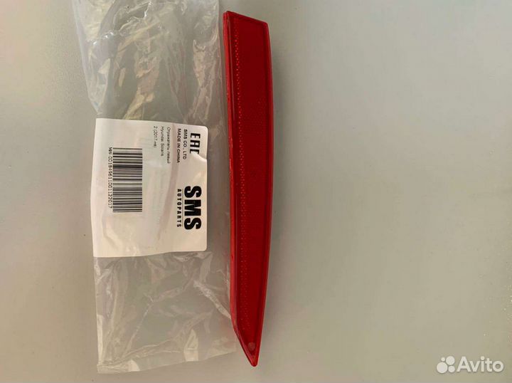 Катафот задний бампер hyundai solaris 2017