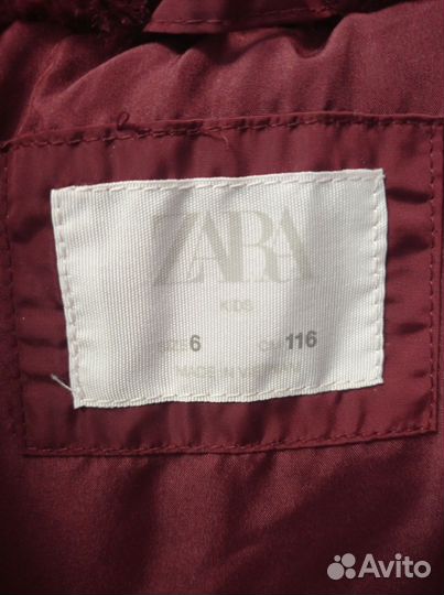 Куртка зимняя для девочки Zara, 116 см