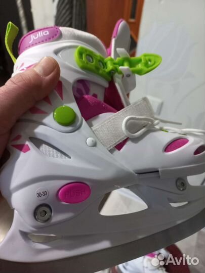 Коньки детские раздвижные р.30-33