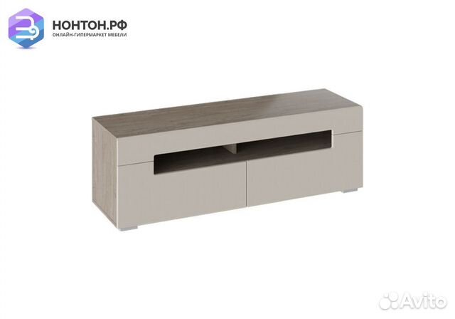 Тв-тумба Фьюжн бежевый / дуб сонома трюфель