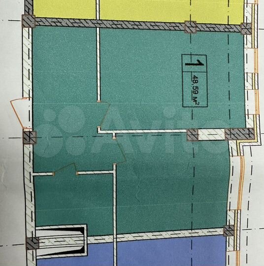 Своб. планировка, 48,6 м², 9/14 эт.