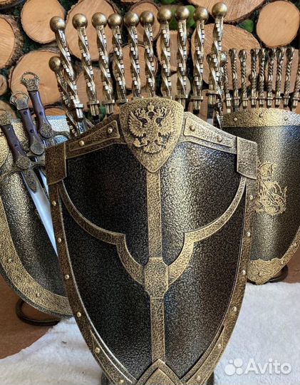 Набор шампуров с подставкой для настоящих мужчин