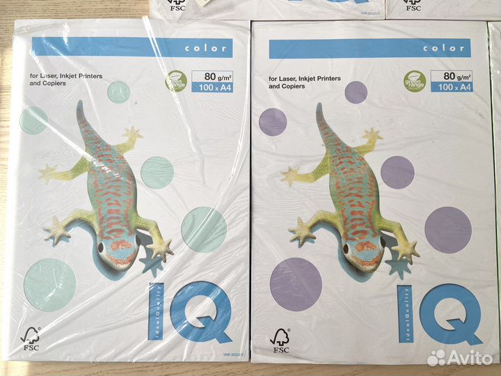 Бумага цветная А4 для печати IQ Color