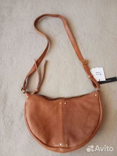 Сумка Mango натуральная кожа седло Новая
