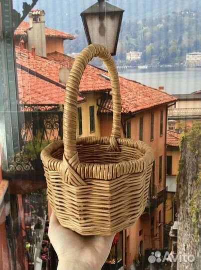 Корзина из бумажной лозы