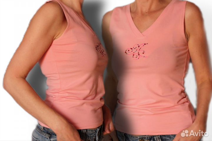 Майка со стразами