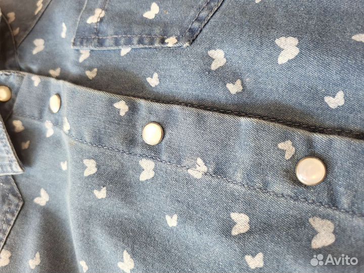 Джинсовая рубашка девочке
