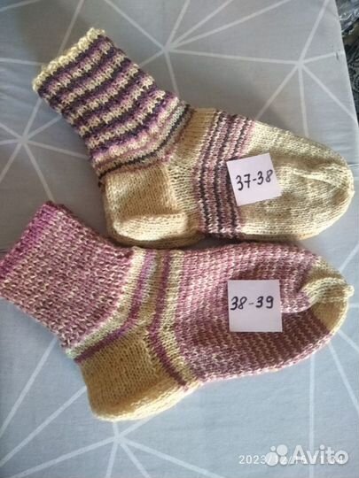 Носки шерстяные, пинетки вязаные