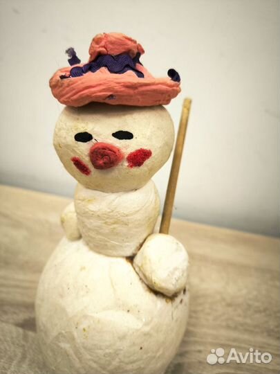 Снеговик ватный СССР, 24 см, 1981 г