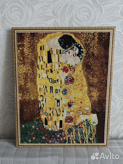 Картина стразами Густав Климт Поцелуй